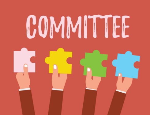 writing note showing committee. business photo showcasing group of showing appointed for a specific function company teamwork